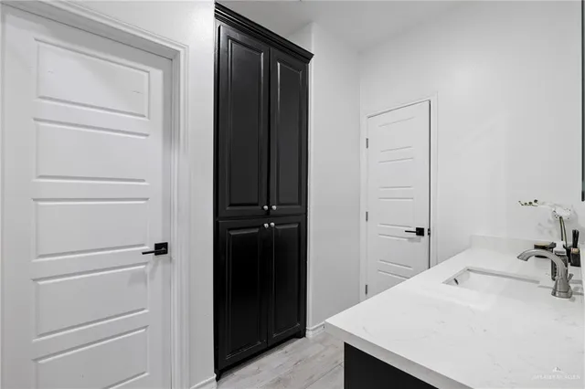 a bathroom with a sink