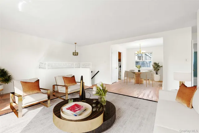 a living room with furniture a rug and a couch