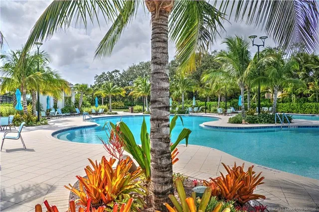 a view of outdoor space yard and swimming pool