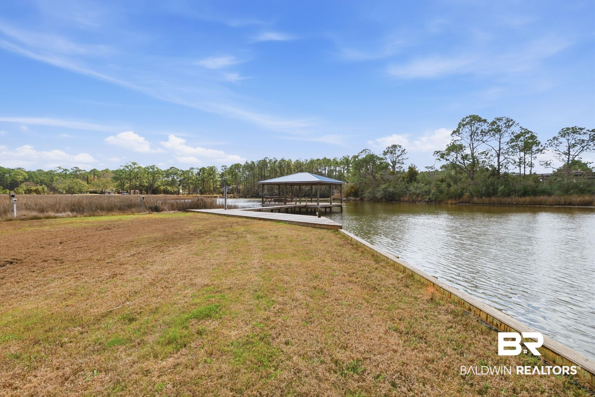 15025 Bellingrath Road Coden, AL 36523 - Photo 12 of 79 Dock area featuring a water view and a yard