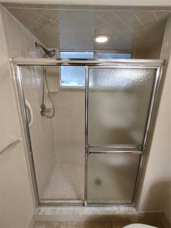8435 Southwest 109th Lane Ocala, FL 34481 - Photo 21 of 28 a bathroom with a glass shower door