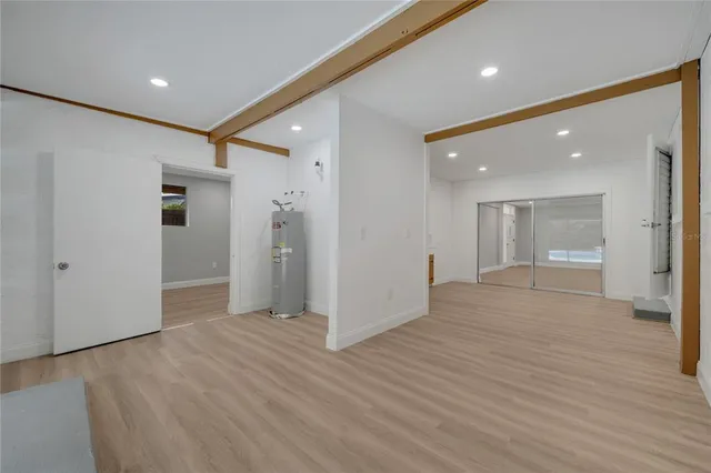 an empty room with a window