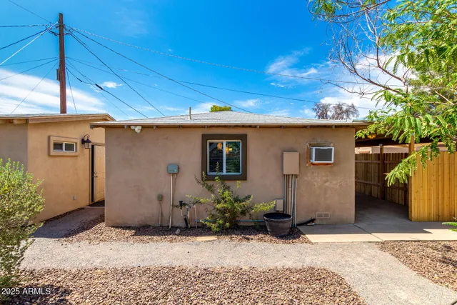 a view of a house with a patio