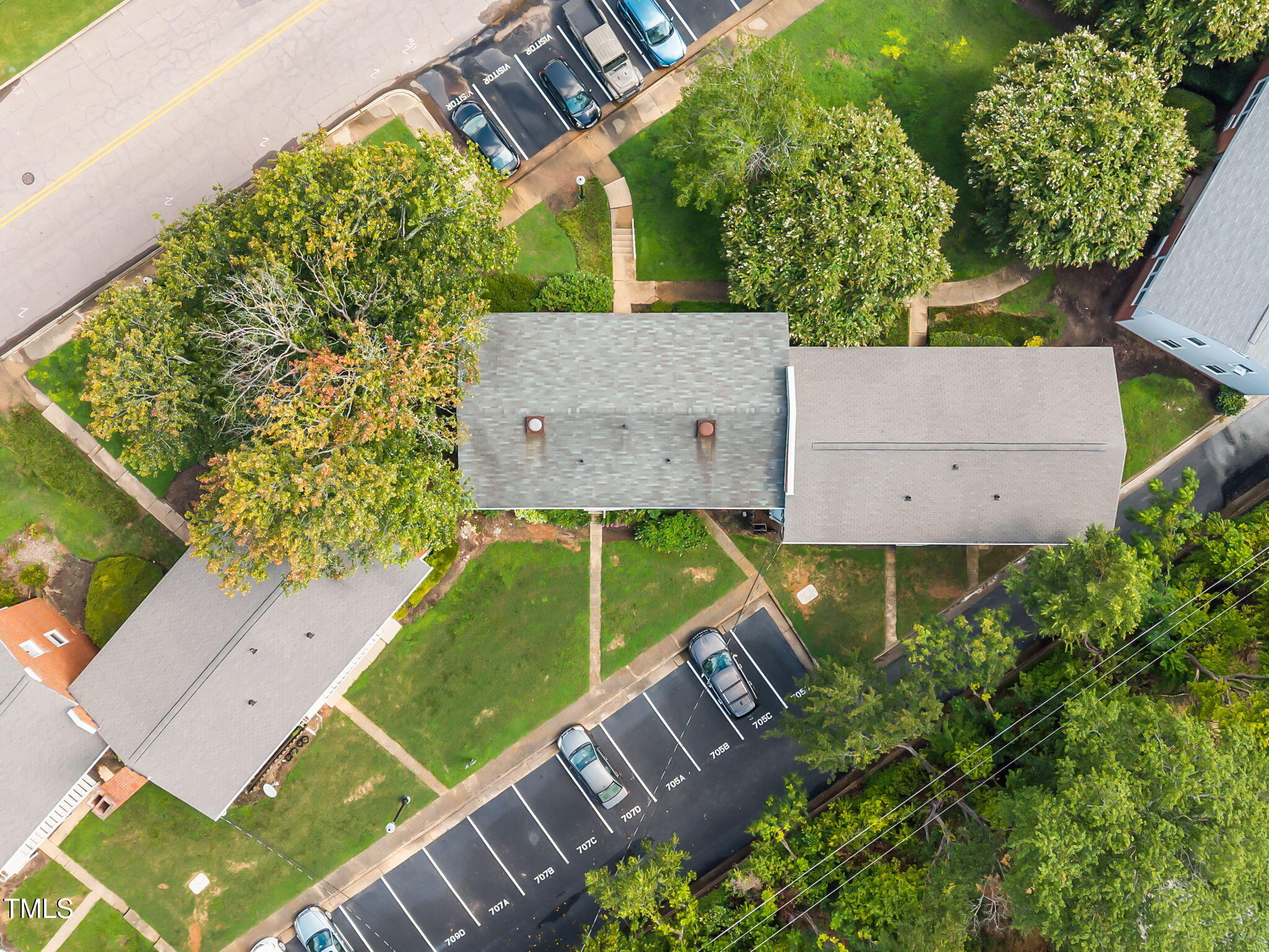 707 Daniels Street, Unit B Raleigh, NC 27605 - Photo 19 of 22 an aerial view of a house