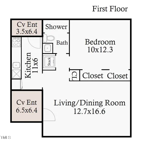 an aerial view of residential houses with city view