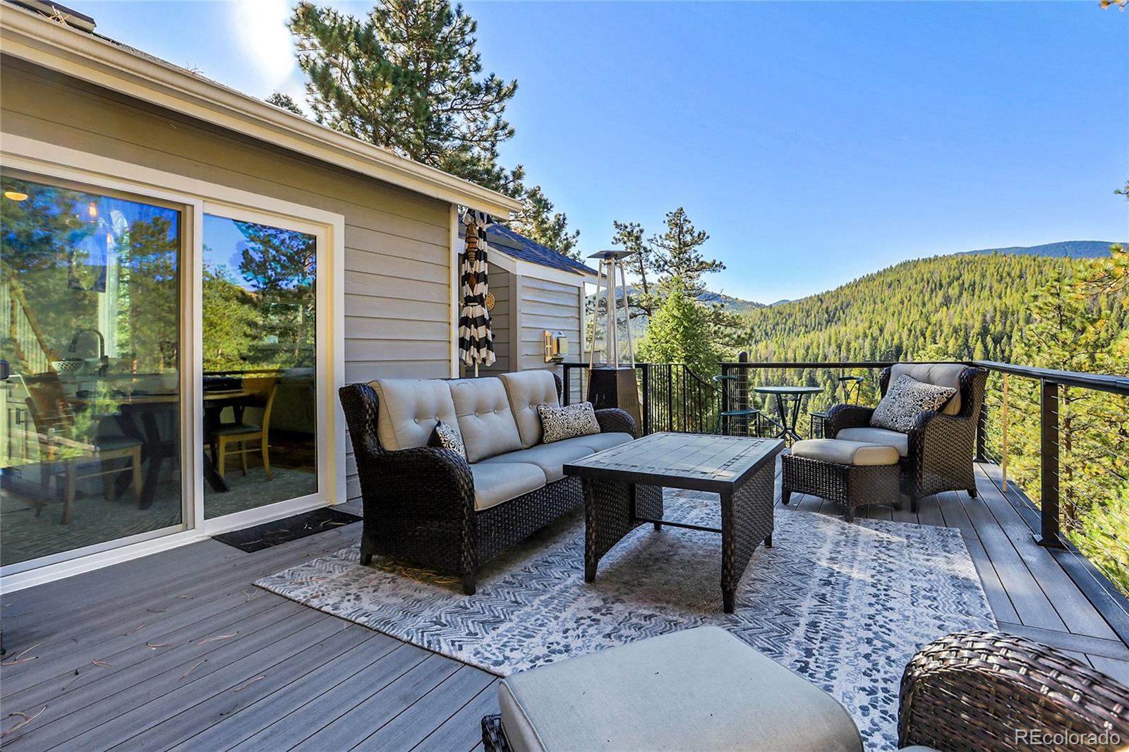 32857 Little Cub Road Evergreen, CO 80439 - Photo 18 of 47 a view of a patio on the roof deck