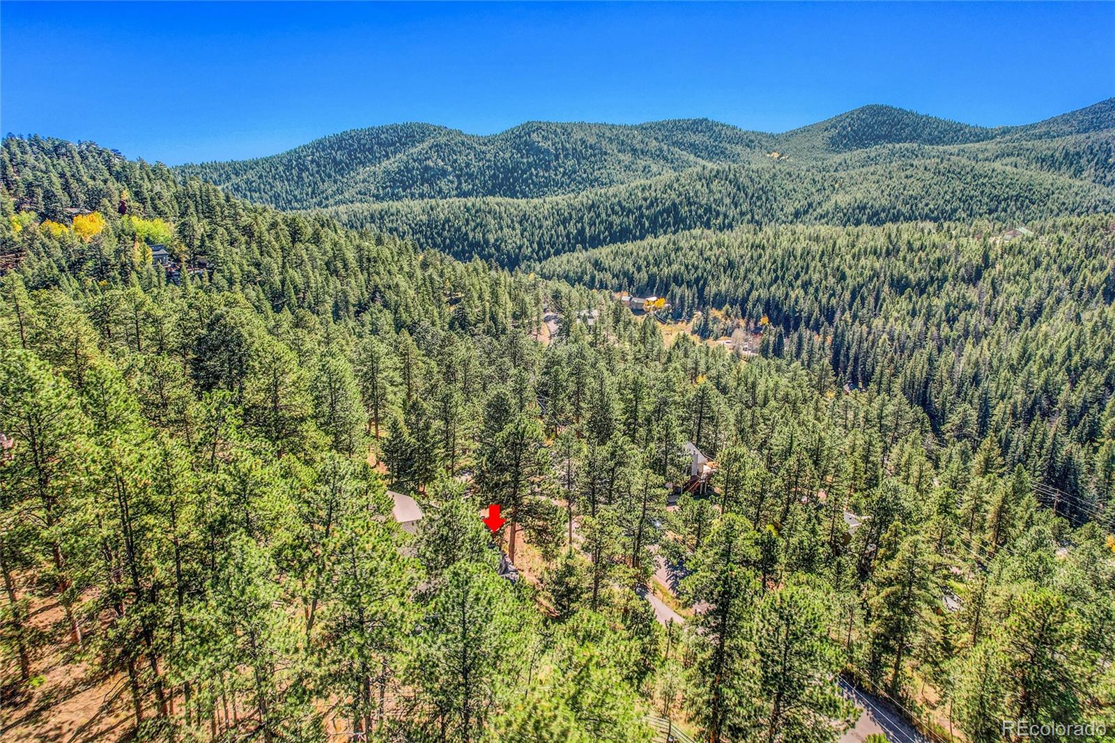 32857 Little Cub Road Evergreen, CO 80439 - Photo 46 of 47 a view of a lush green field with mountains in the background