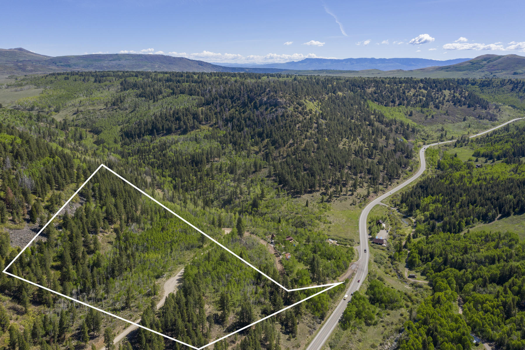 Lot 1 Sky Mountain Ranch Road Placerville, CO 81430 - Photo 4 of 13 a view of a forest with a lake