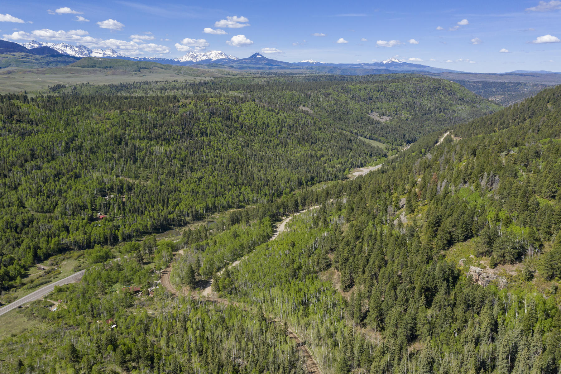 Lot 1 Sky Mountain Ranch Road Placerville, CO 81430 - Photo 9 of 13 a view of a lush green forest with a lake