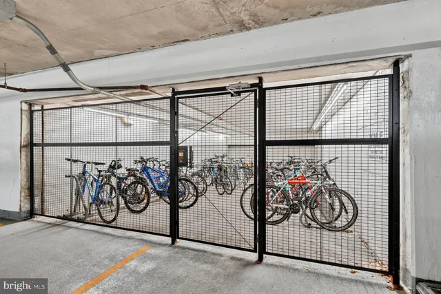a view of bike garage