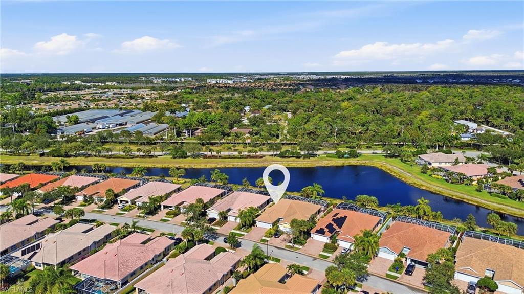7575 Novara Court Naples, FL 34114 - Photo 31 of 49 Aerial View of the property, Nicest and widest part of lake.