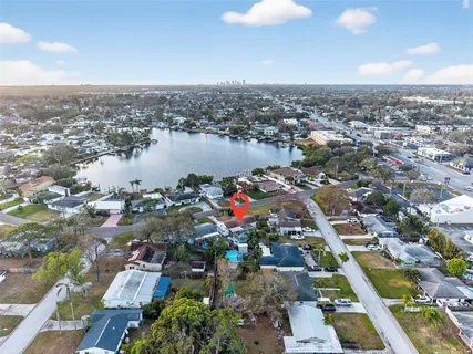 an aerial view of a city
