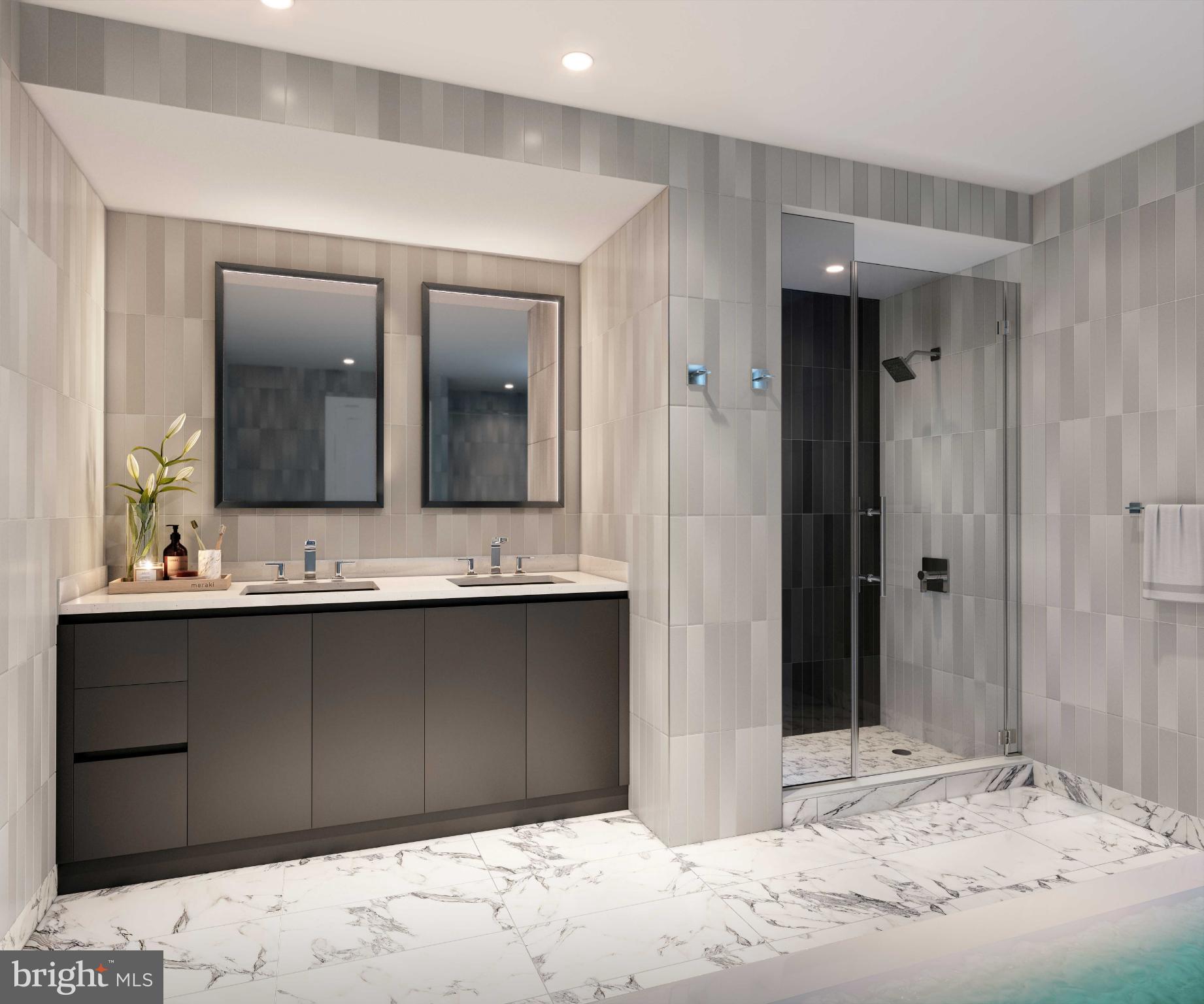 1111 North Fairfax Street, Unit 304 Alexandria, VA 22314 - Photo 8 of 12 a bathroom with a sink and a mirror