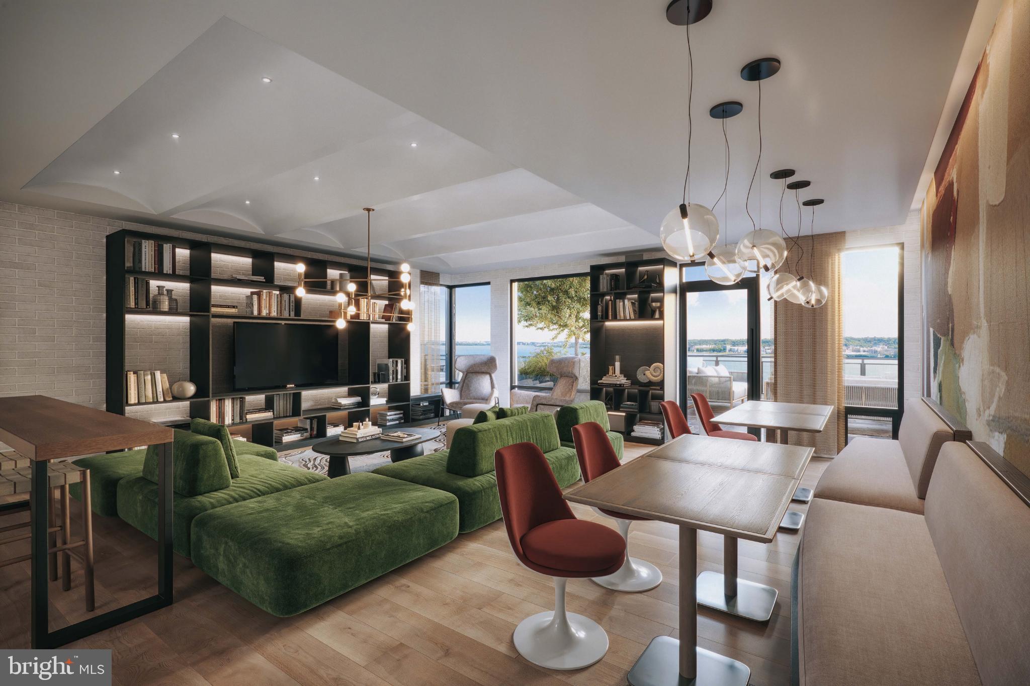 1111 North Fairfax Street, Unit 304 Alexandria, VA 22314 - Photo 10 of 12 a living room with furniture and a flat screen tv
