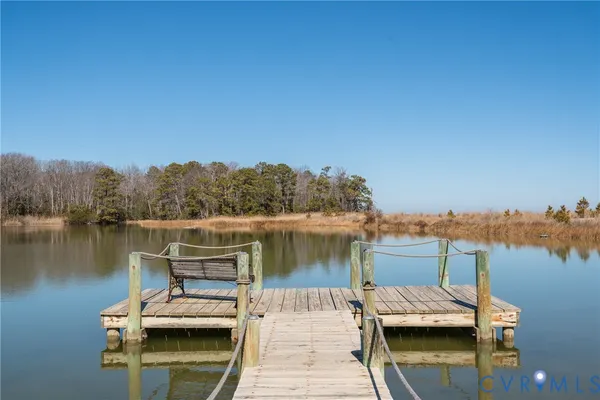 a view of a lake with boats