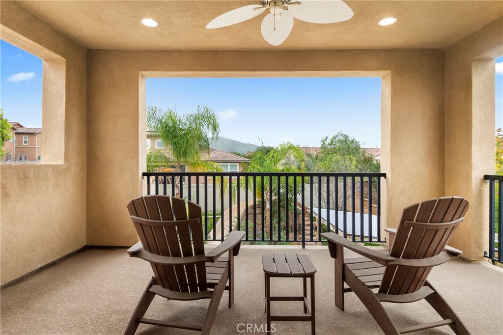 12528 Locke Circle Riverside, CA 92503 - Photo 23 of 46 a view of a chair and table in the balcony