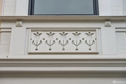 a hallway with a stove