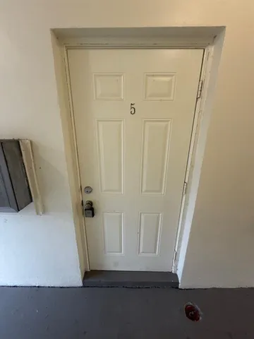 a view of front door