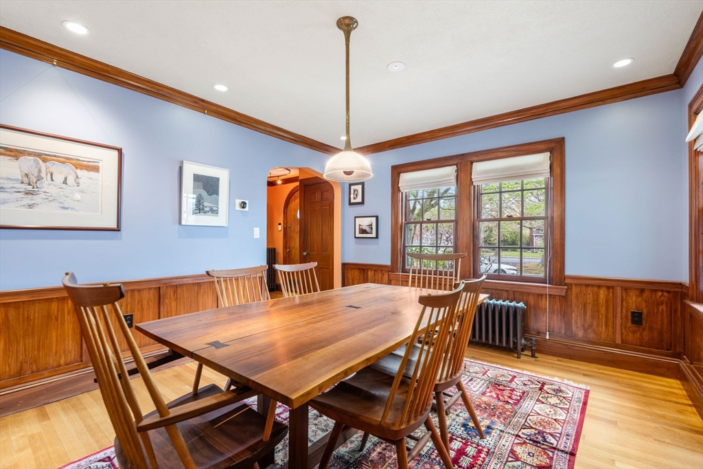 138 Albemarle Road Newton, MA 02460 - Photo 6 of 34 a view of a dining room with furniture window and wooden floor