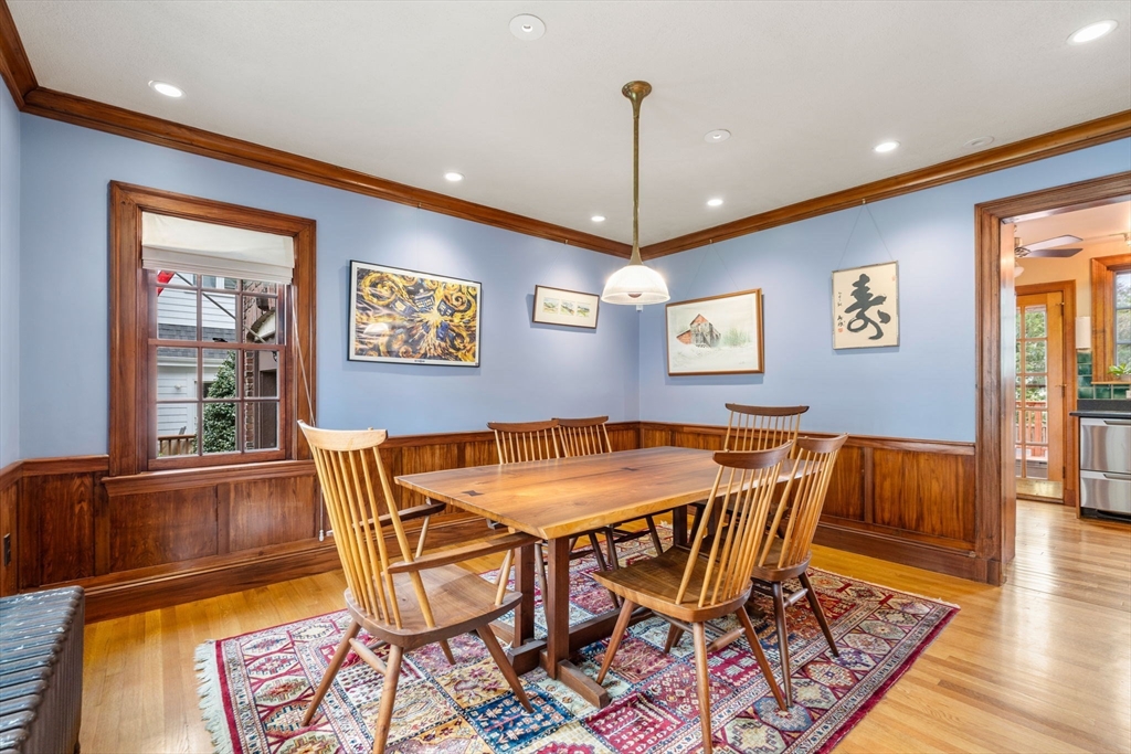 138 Albemarle Road Newton, MA 02460 - Photo 7 of 34 a view of a dining room with furniture window and wooden floor