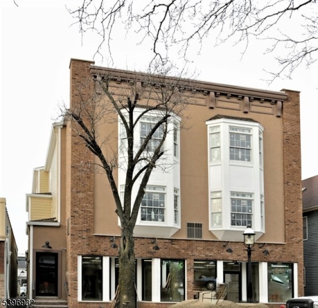 a front view of a building