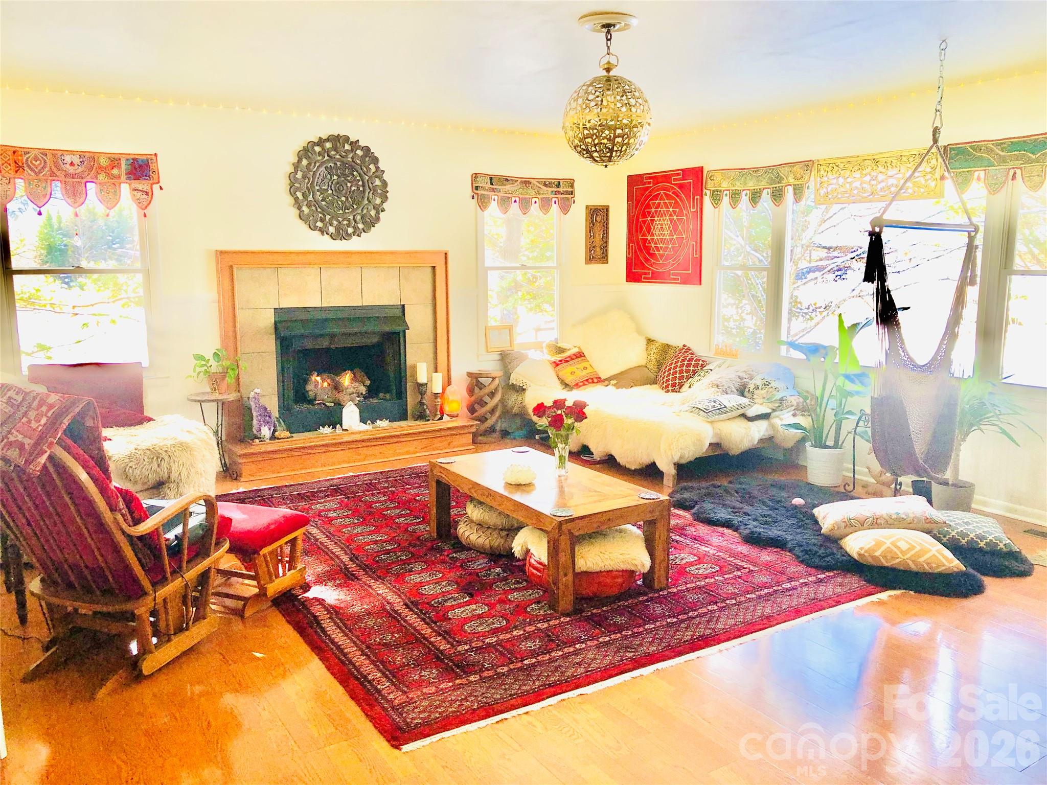 3 Taproot Trail Barnardsville, NC 28709 - Photo 13 of 48 a living room with furniture and a fireplace