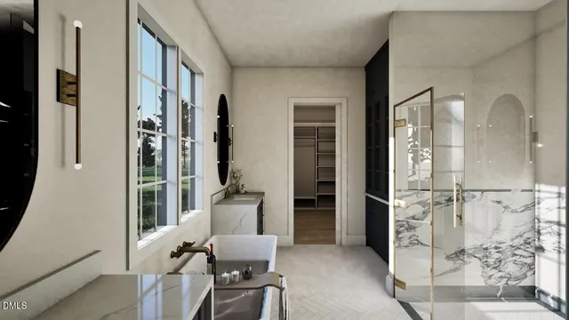 a view of an empty room and window