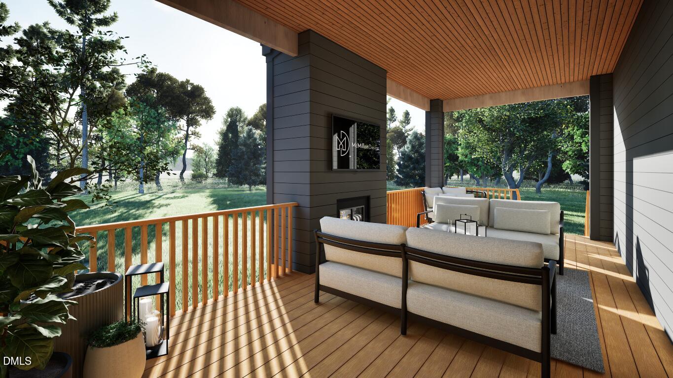 3032 Lewis Farm Road Raleigh, NC 27607 - Photo 28 of 34 a outdoor living space with furniture and garden view