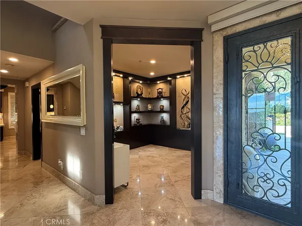 a view of elevator with hallway