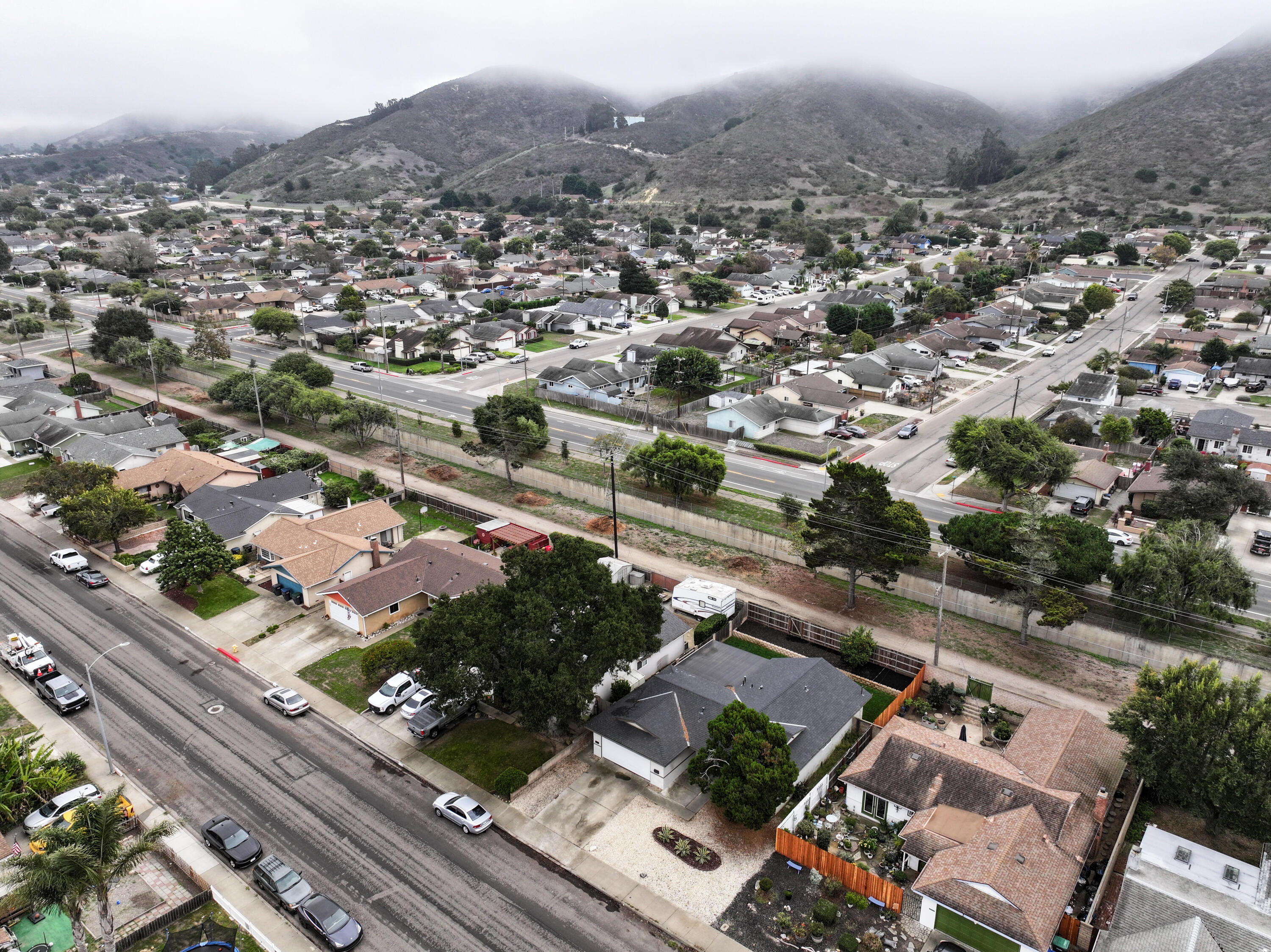 1220 West Lime Avenue Lompoc, CA 93436 - Photo 36 of 48 an aerial view of residential houses with city view