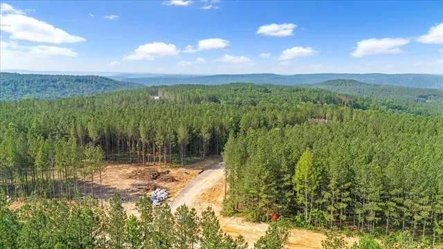 a view of lake with green space