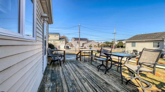a view of a chairs on the roof deck