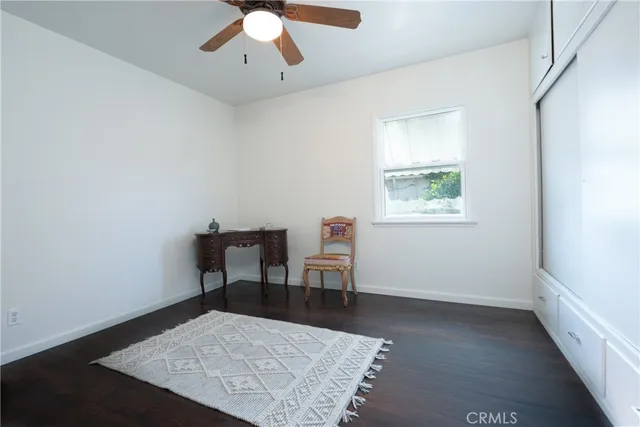 a view of a room with a workspace