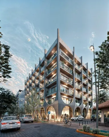 a front view of a building