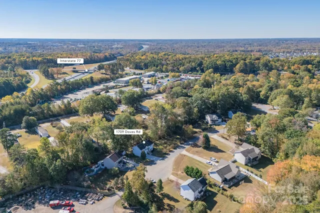 an aerial view of multiple house