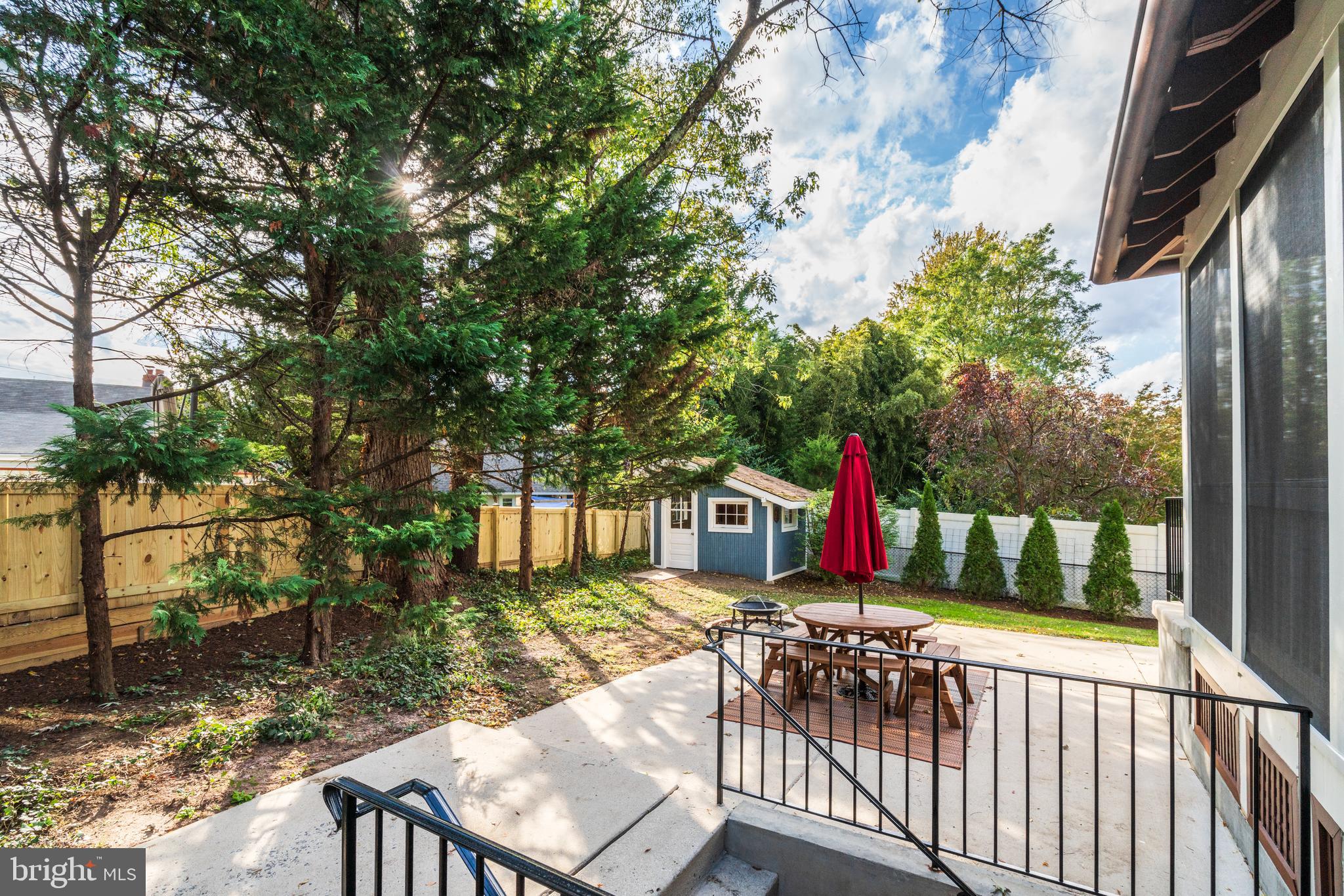 9100 Warren Street Silver Spring, MD 20910 - Photo 54 of 67 VIEW OF BACK PATIO AND FIREPIT AREA