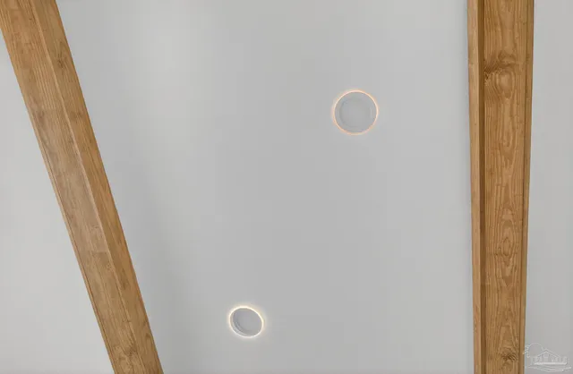 a close up of a shower curtain