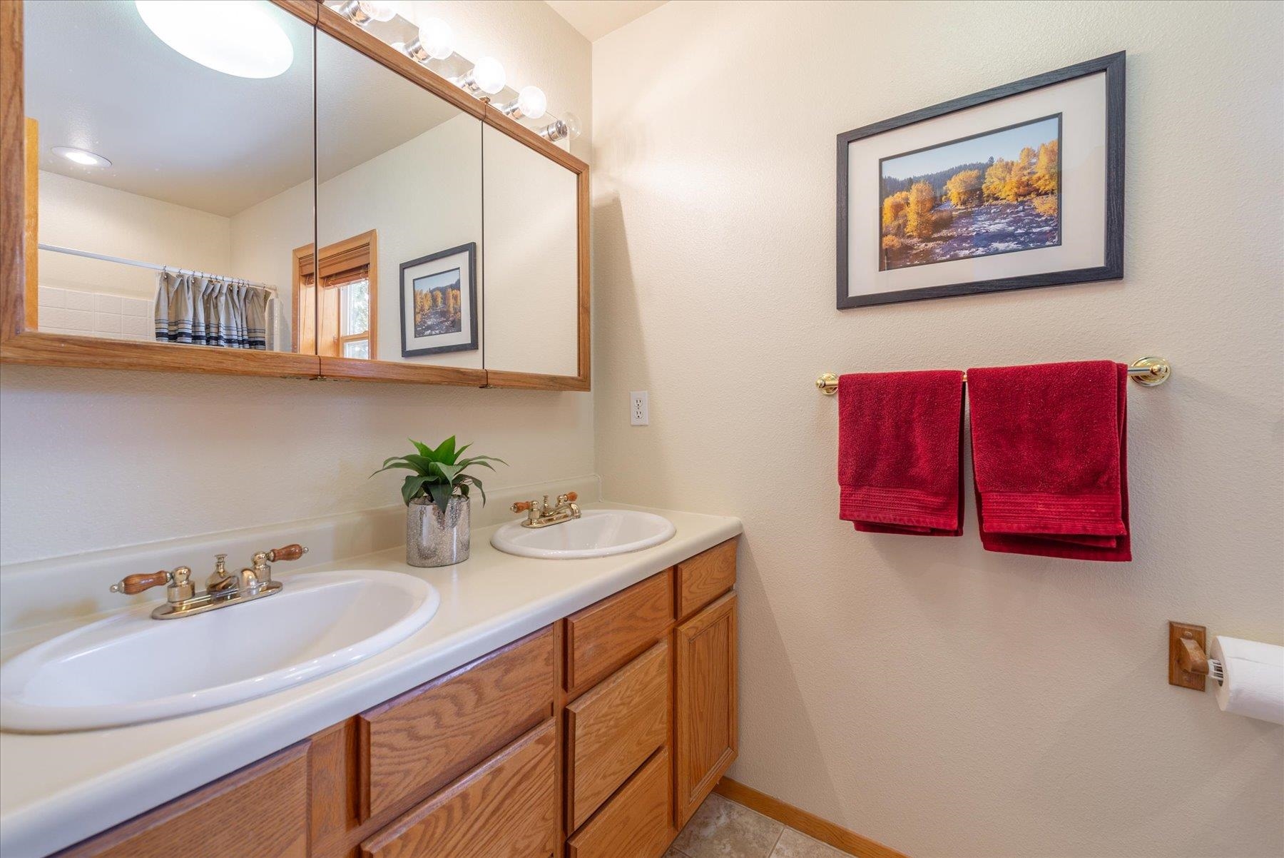 14236 Wolfgang Road Truckee, CA 96161 - Photo 12 of 21 a bathroom with a sink and a mirror