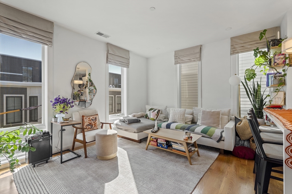 49 Rogers Street, Unit 7 Boston, MA 02127 - Photo 3 of 11 a living room with furniture and a potted plant