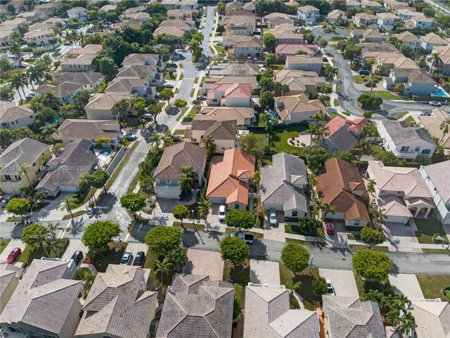 an aerial view of a city