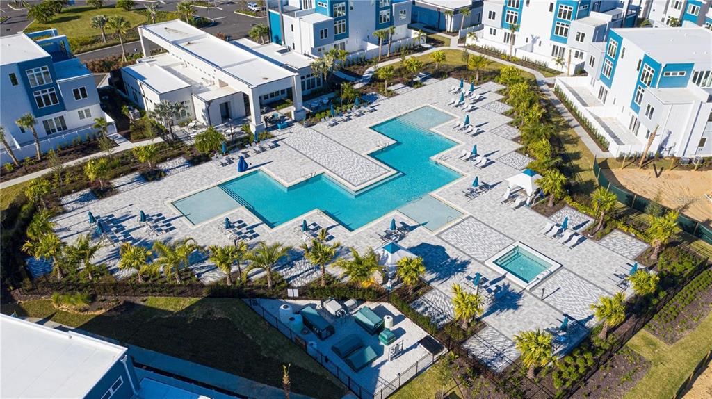 7740 Sandy Ridge Drive, Unit 106 Reunion, FL 34747 - Photo 31 of 43 an aerial view of a house with a swimming pool