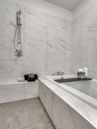 a bathroom with a sink and a bathtub