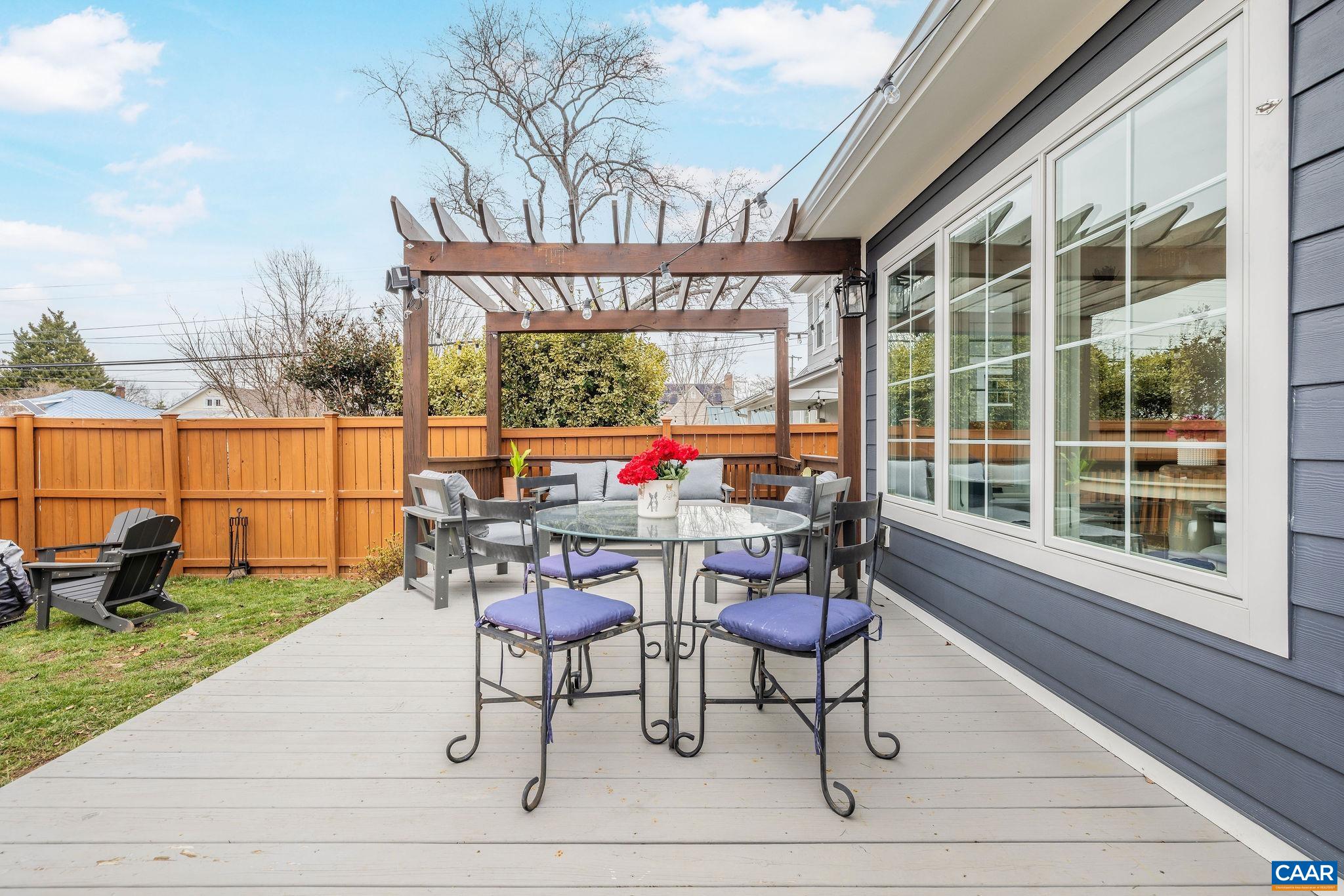 1105 Avon Street Charlottesville, VA 22902 - Photo 6 of 42 a view of a chairs and table in patio with a lake view