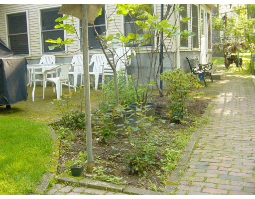 45 Endecott Street Springfield, MA 01118 - Photo 8 of 28 a backyard of a building with yard and outdoor seating