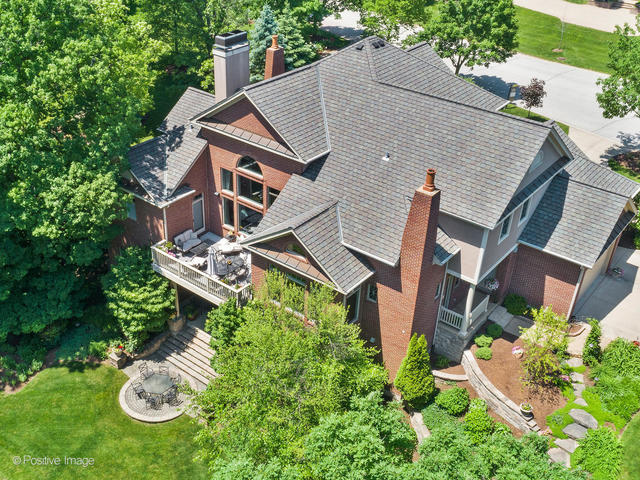 20 Ashton Drive Burr Ridge, IL 60527 - Photo 48 of 59 an aerial view of a house with backyard and swimming pool