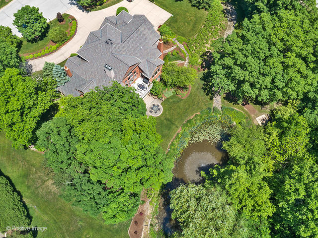 20 Ashton Drive Burr Ridge, IL 60527 - Photo 49 of 59 an aerial view of a house with a yard and garden