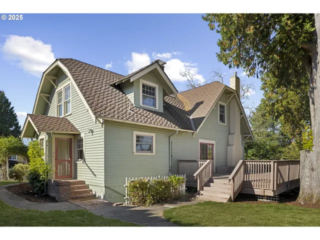 a view of a house with a balcony