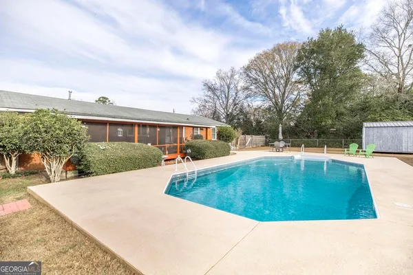 a backyard of a house