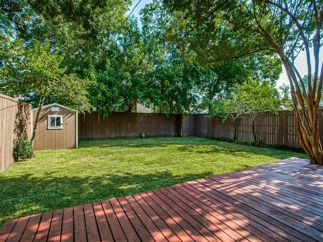 a backyard of a house