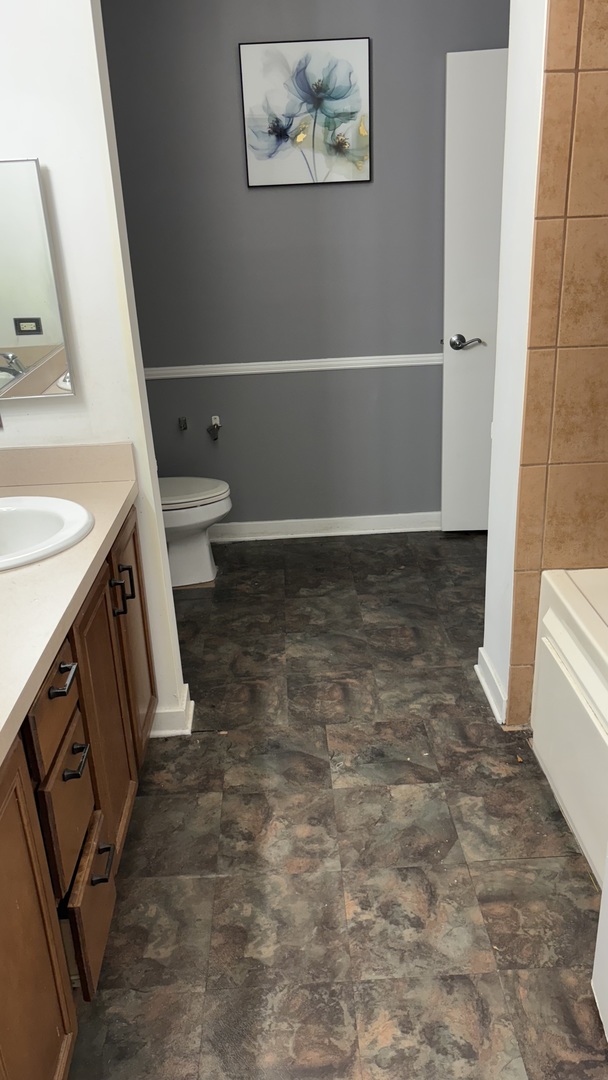 4100 South Drexel Boulevard, Unit 1B Chicago, IL 60653 - Photo 6 of 7 a view of a bathroom with a sink and a vanity